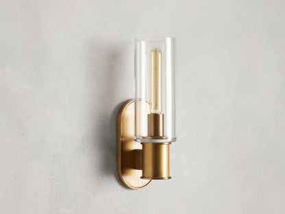 Harlin Sconce in Clear Brass