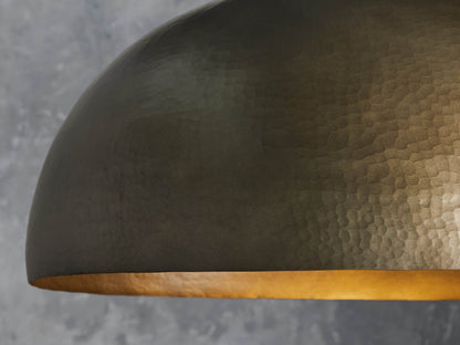 Recycled Metal Dome Pendant