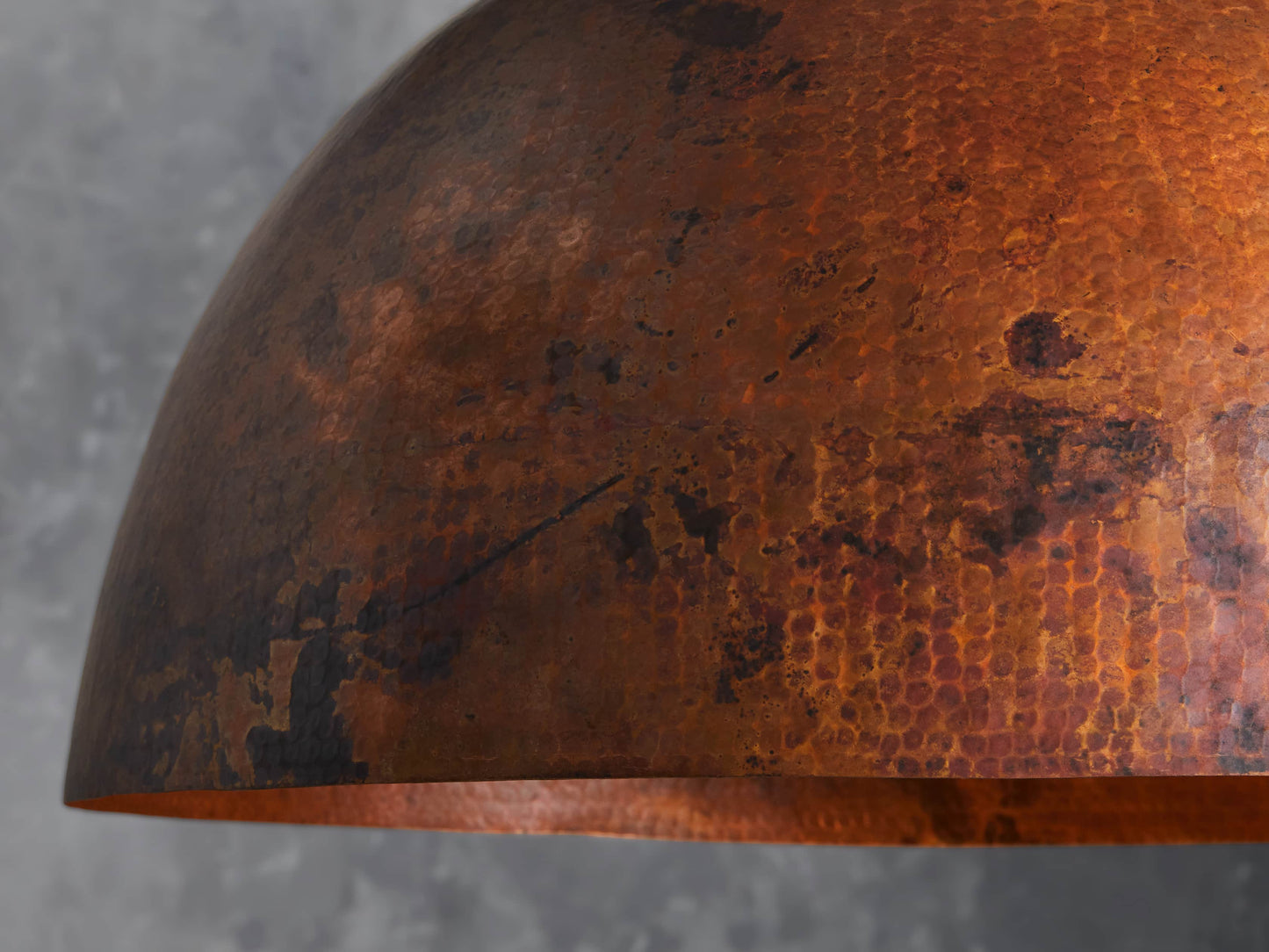 Recycled Metal Dome Pendant