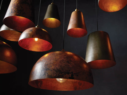 Recycled Metal Dome Pendant