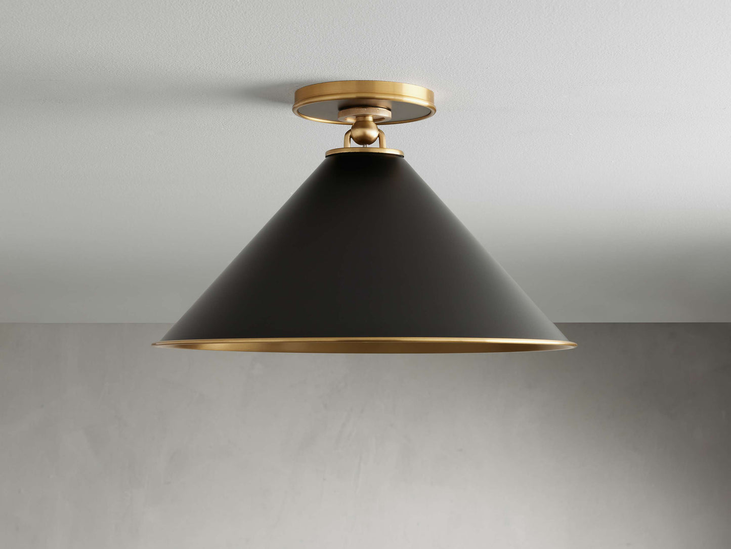 Arno Small Flush Mount in Black