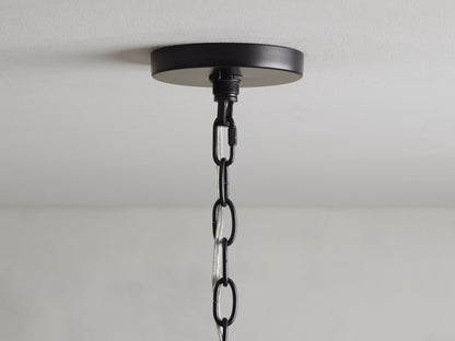 Rosalind Rattan Chandelier in Black