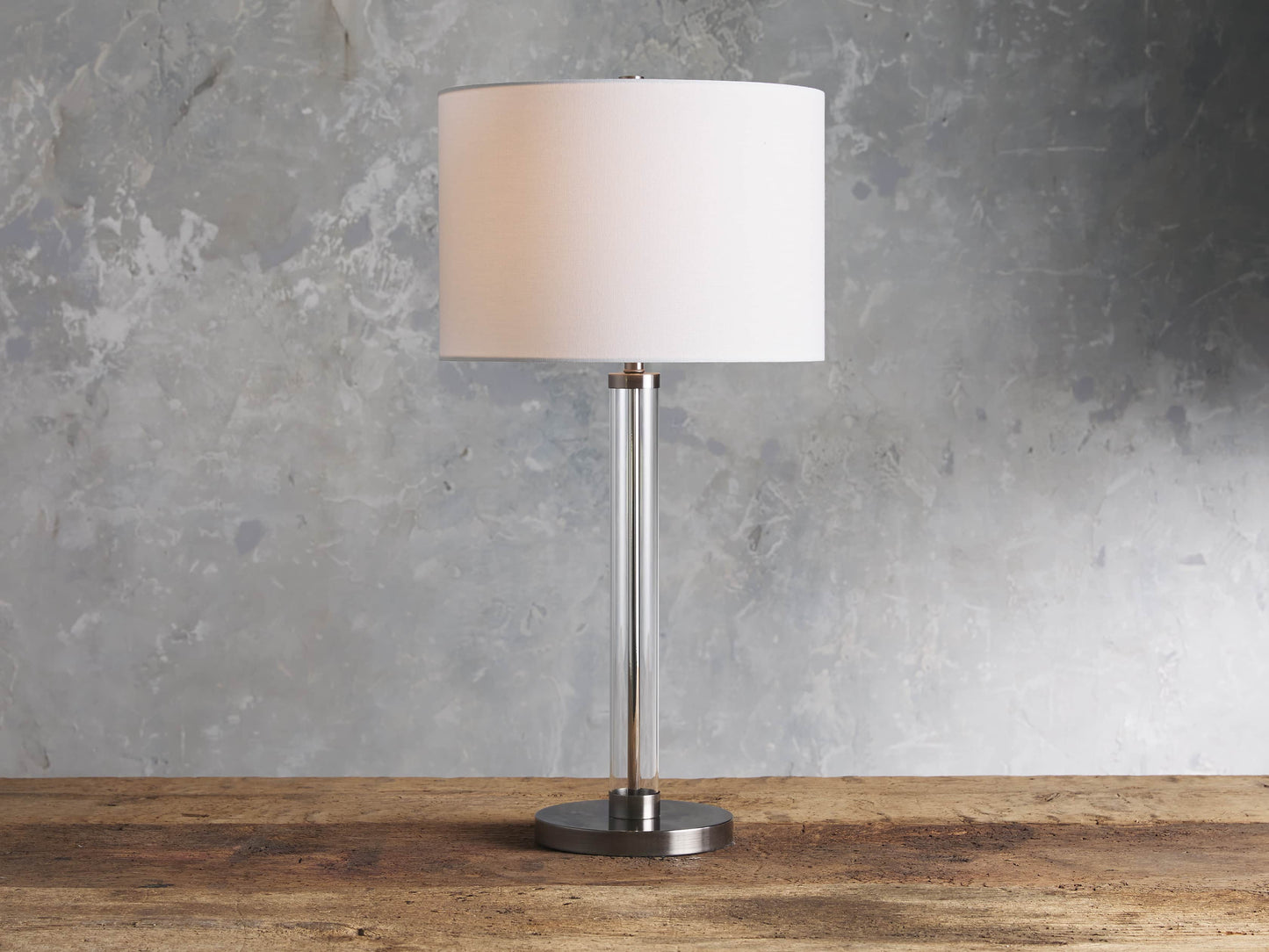 Glass Column Table Lamp