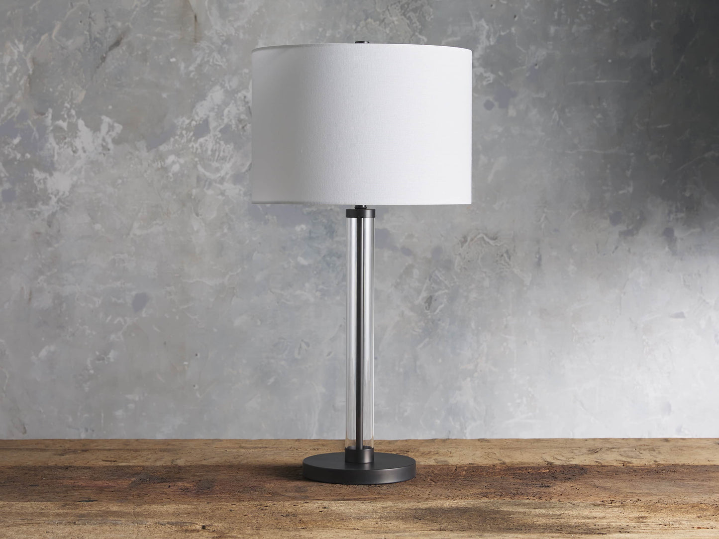 Glass Column Table Lamp