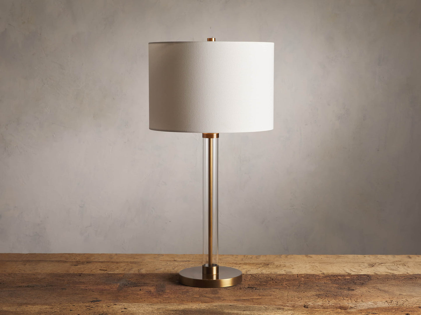 Glass Column Table Lamp