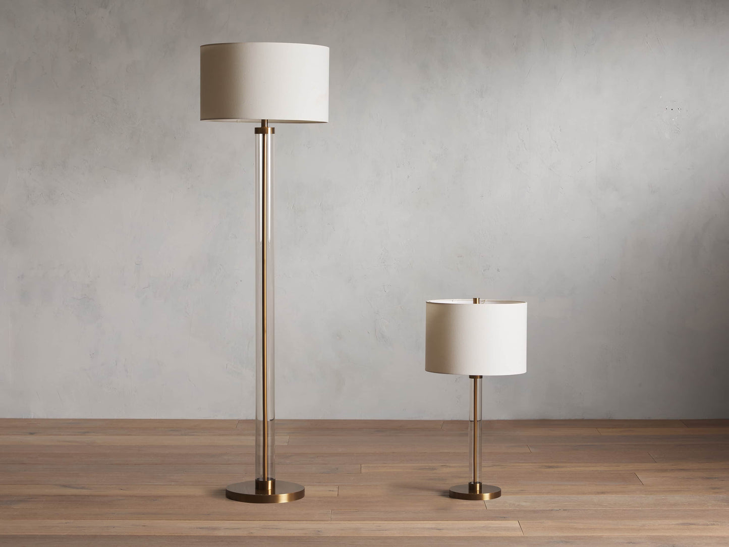 Glass Column Floor Lamp