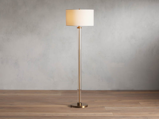Glass Column Floor Lamp