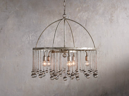 Aubrey Round Chandelier in Silver