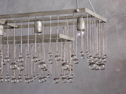 Aubrey Rectangular Chandelier in Silver