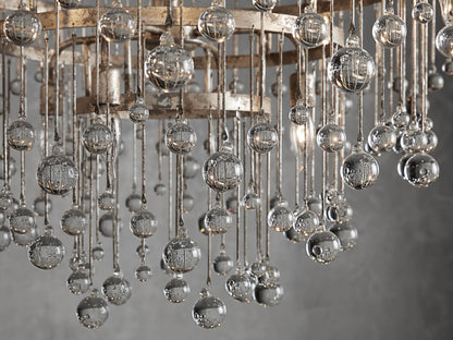 Aubrey Round Chandelier in Silver