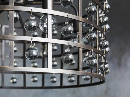 La Cage 6 Light Chandelier in Bronze