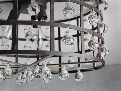 La Cage Flushmount in Bronze