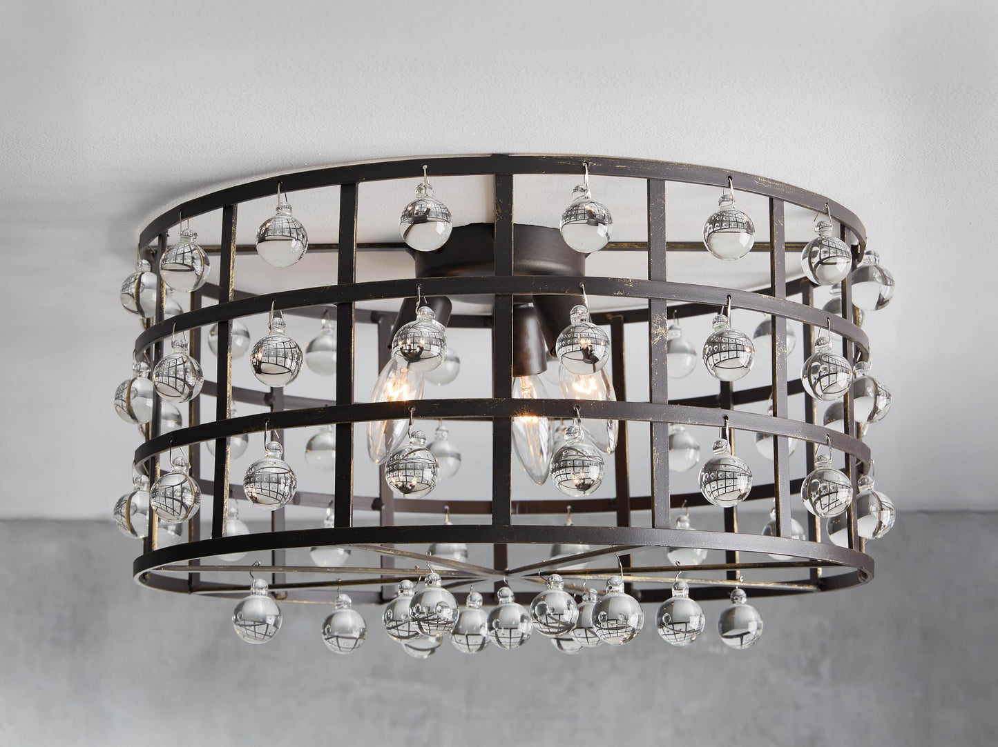 La Cage Flushmount in Bronze