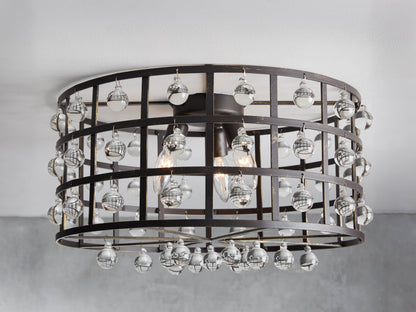 La Cage Flushmount in Bronze