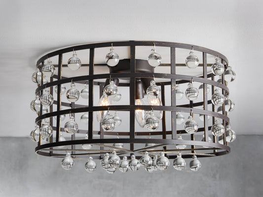 La Cage Flushmount in Bronze