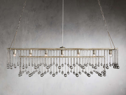 Aubrey Rectangular Chandelier in Silver