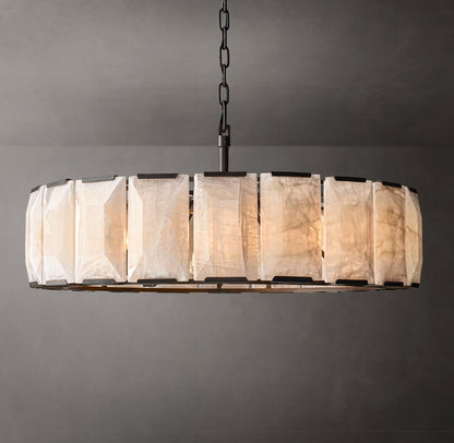 Harlow Calcite Round Chandelier 43"