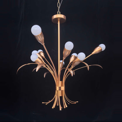 Gold Floral Pendant Light