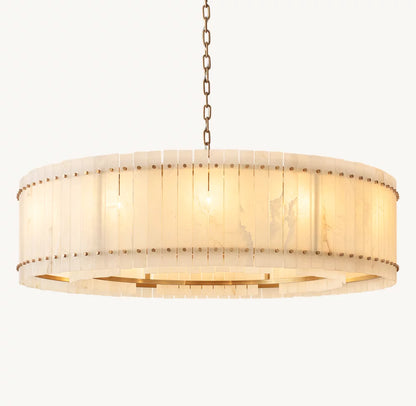San Marco Alabaster Round Chandelier 60"