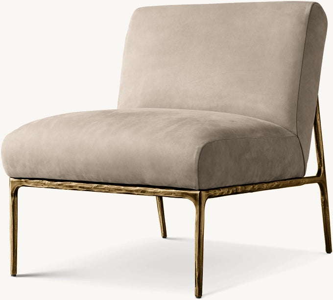 Thaddeus Leather Armless Chair