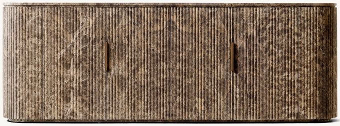 Byron Reeded Stone 4-door Sideboard