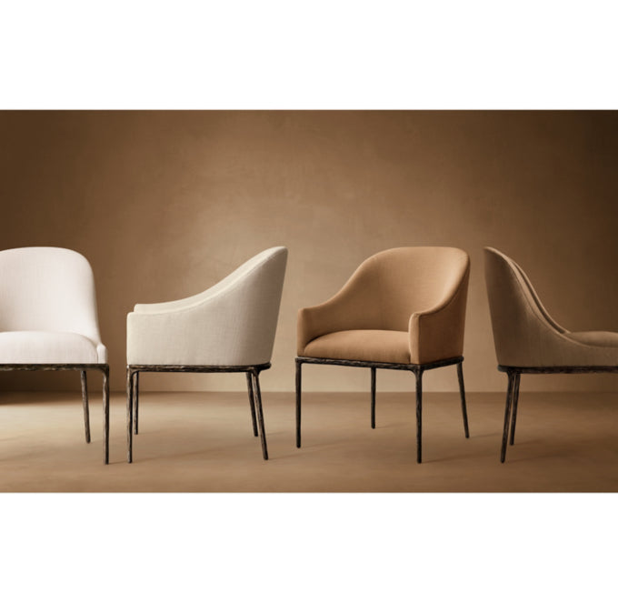 Thaddeus Slope Fabric Dining Armchair