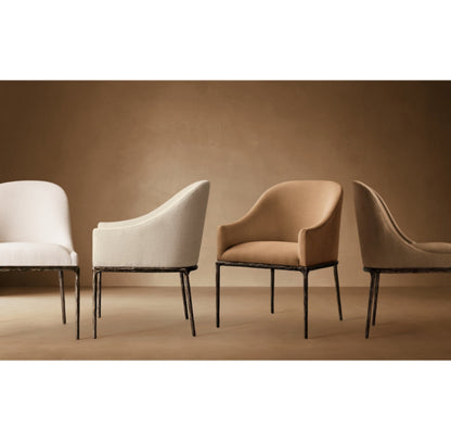 Thaddeus Slope Fabric Dining Armchair