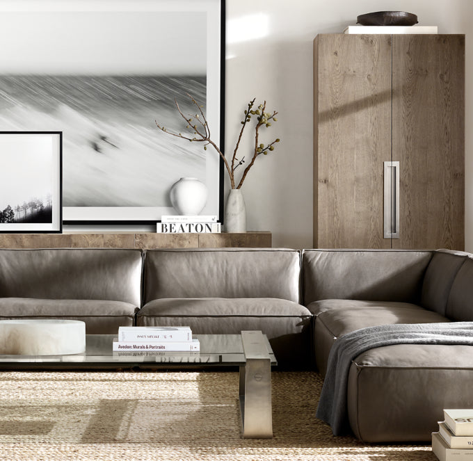 Como Modular Leather 3-Piece Sofa