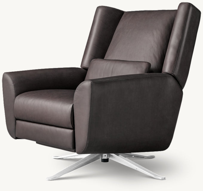 Luke Leather Swivel Recliner