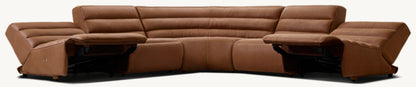 Chelsea Recliner Modular Leather 5-piece Armless Corner Sectional
