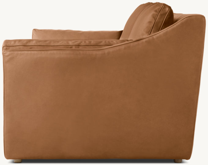 Cloud Leather Slope Arm Sofa