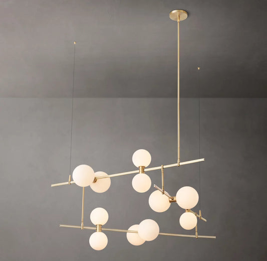 Modern Rail Chandelier 48"