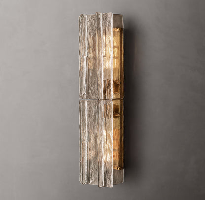 Lattice Smoke Glass Sconce 30"