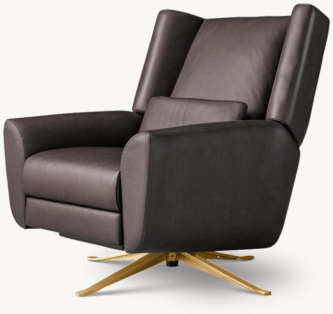 Luke Leather Swivel Recliner