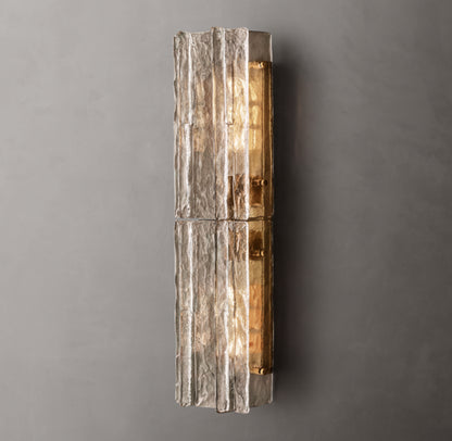Lattice Smoke Glass Sconce 30"