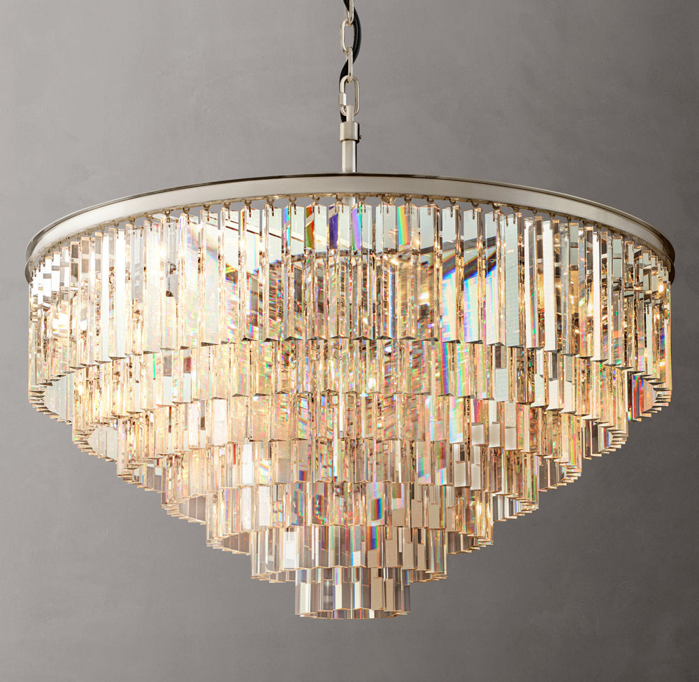 1920s Odeon Round Chandelier 44"