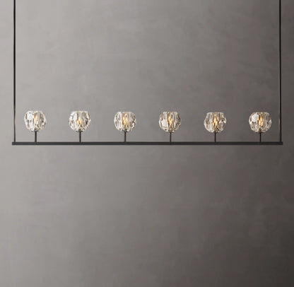 Boule De Cristal Clear Glass Linear Chandelier 60"