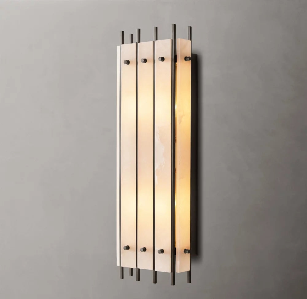 San Marco Alabaster Grand Rectangular Sconce