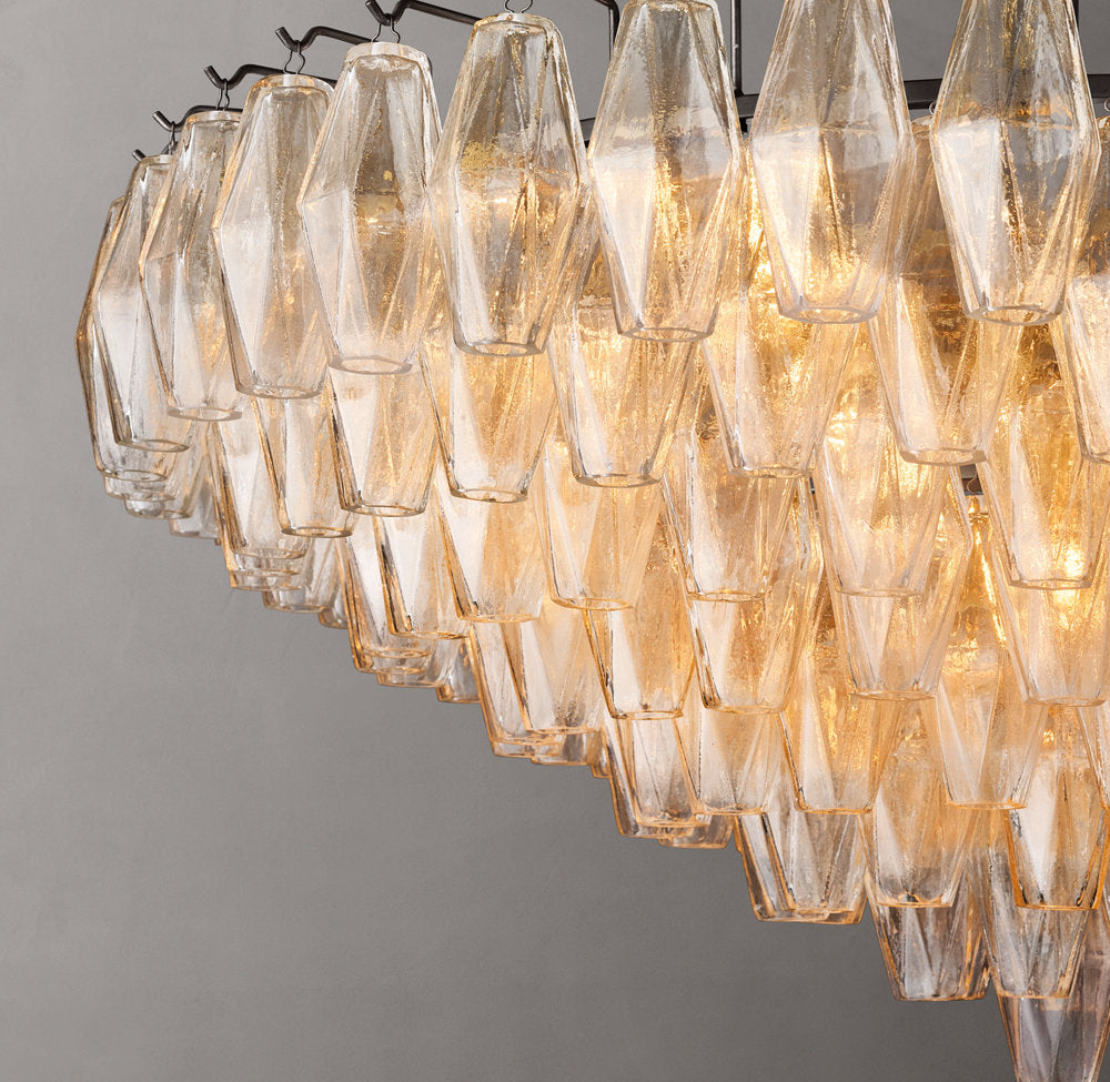 Chiara Clear Glass Tiered Round Chandelier 37"