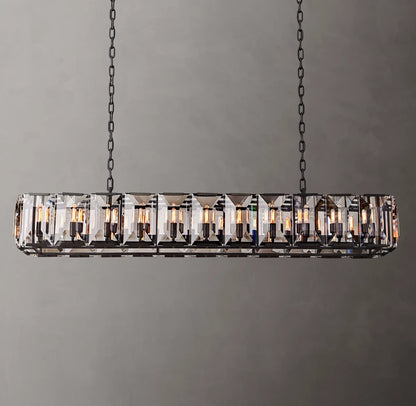 Harlow Crystal Rectangular Chandelier 74"