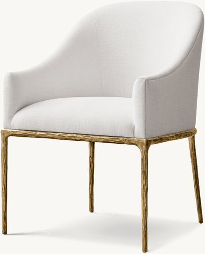 Thaddeus Slope Fabric Dining Armchair