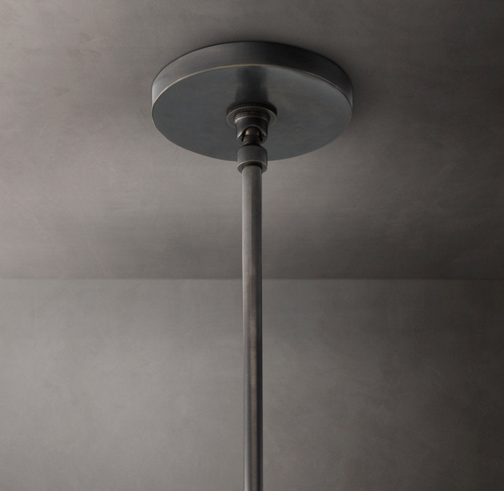 Hand-Carved Alabaster Globe Pendant