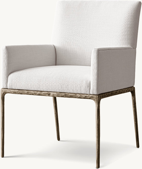 Thaddeus Track Fabric Dining Armchair