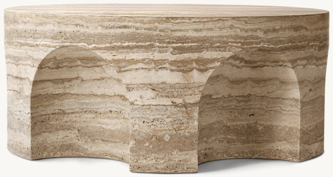 Volta Carved Round Coffee Table