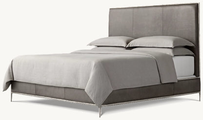 Thaddeus Leather Panel Bed