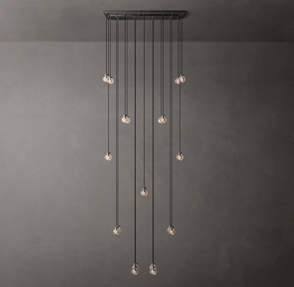 Pearl Rectangular Chandelier 54"
