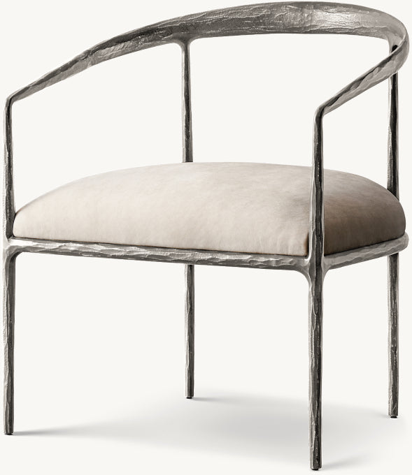 Thaddeus Leather Curved Chair