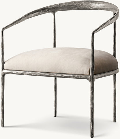 Thaddeus Leather Curved Chair