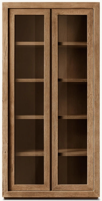 Drifted Reclaimed Oak Glass Cabinet