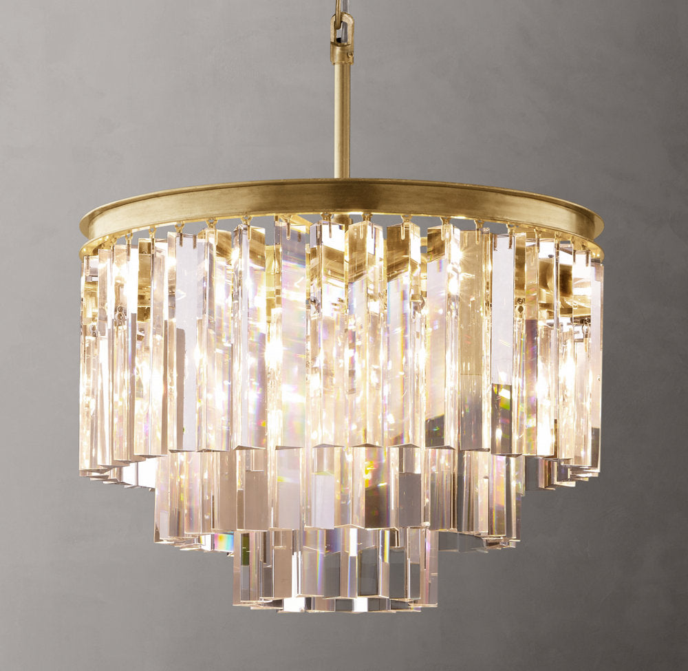 1920s Odeon Round Chandelier 20"
